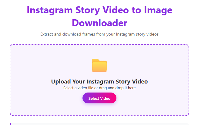Instagram Story Video to Image Downloader