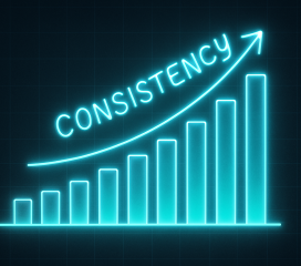 Consistency Graph with Neon Glow